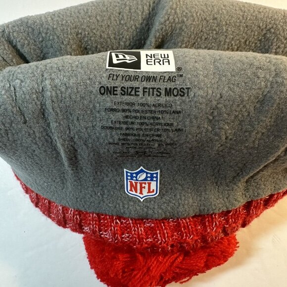 Kansas City Chiefs New Era Winter Knit Hat Beanie Fleece Lined One Size NWT. - Picture 8 of 8